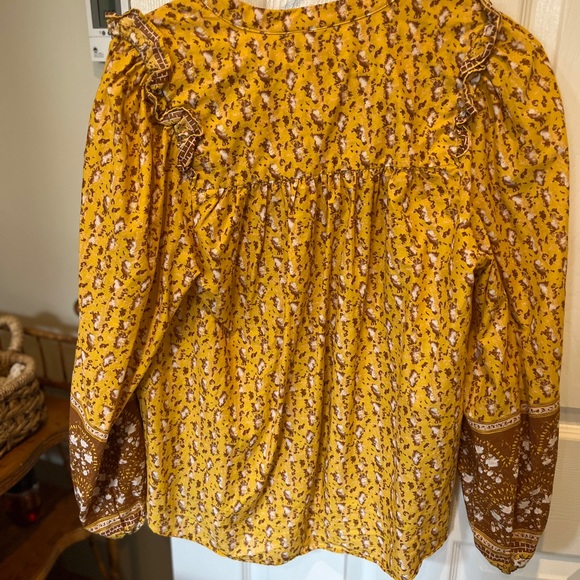 Joie button down ruffle top - Picture 3 of 5